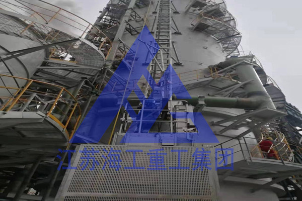 吸收塔CEMS专用电梯-专利技术——在烟台造纸公司安监质监环保综优