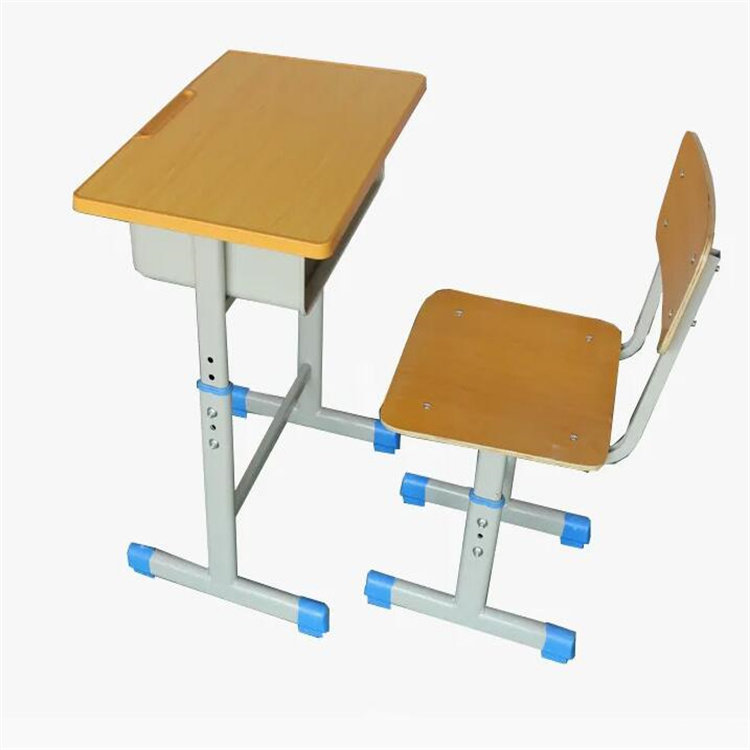 张北升降课桌椅实木书法桌折叠