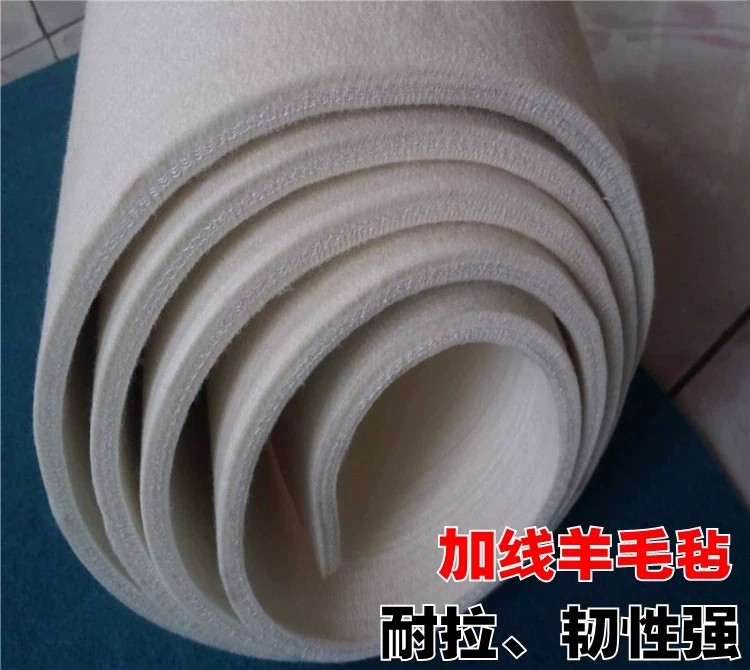河北沧州南皮钢厂专用20mm厚度化纤纯羊毛毛毡条方便顾客河北沧州南皮
